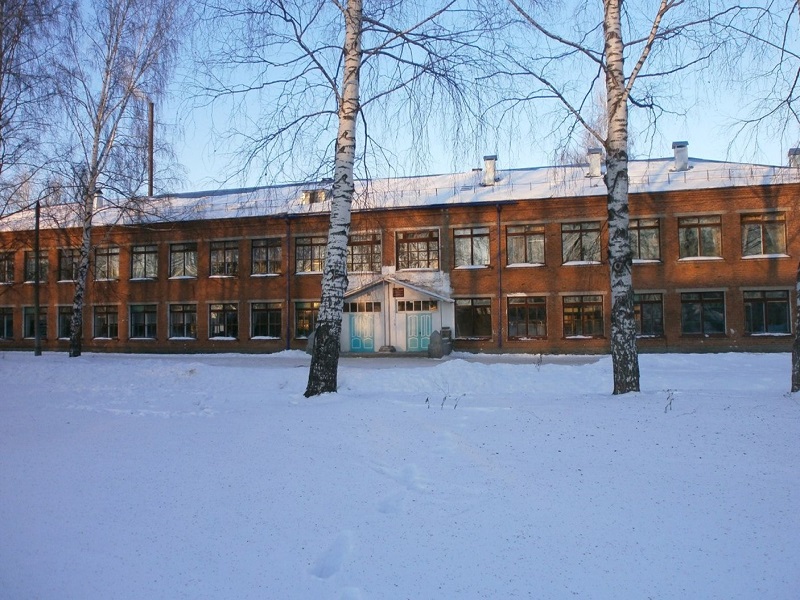 школа зимой